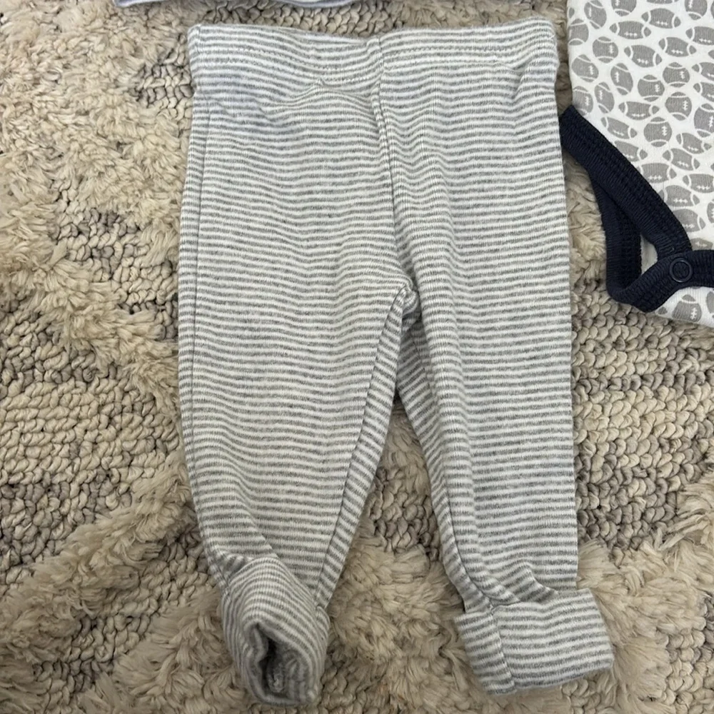 Newborn Outfit set- pants, onesie and little long sleeve- NB size- Carters brand